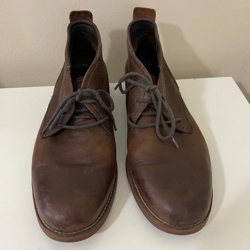 Cole Haan Charles Brown Leather Chukka‎ Boots Lace Up Ankle Mens 9.5 M C11847
